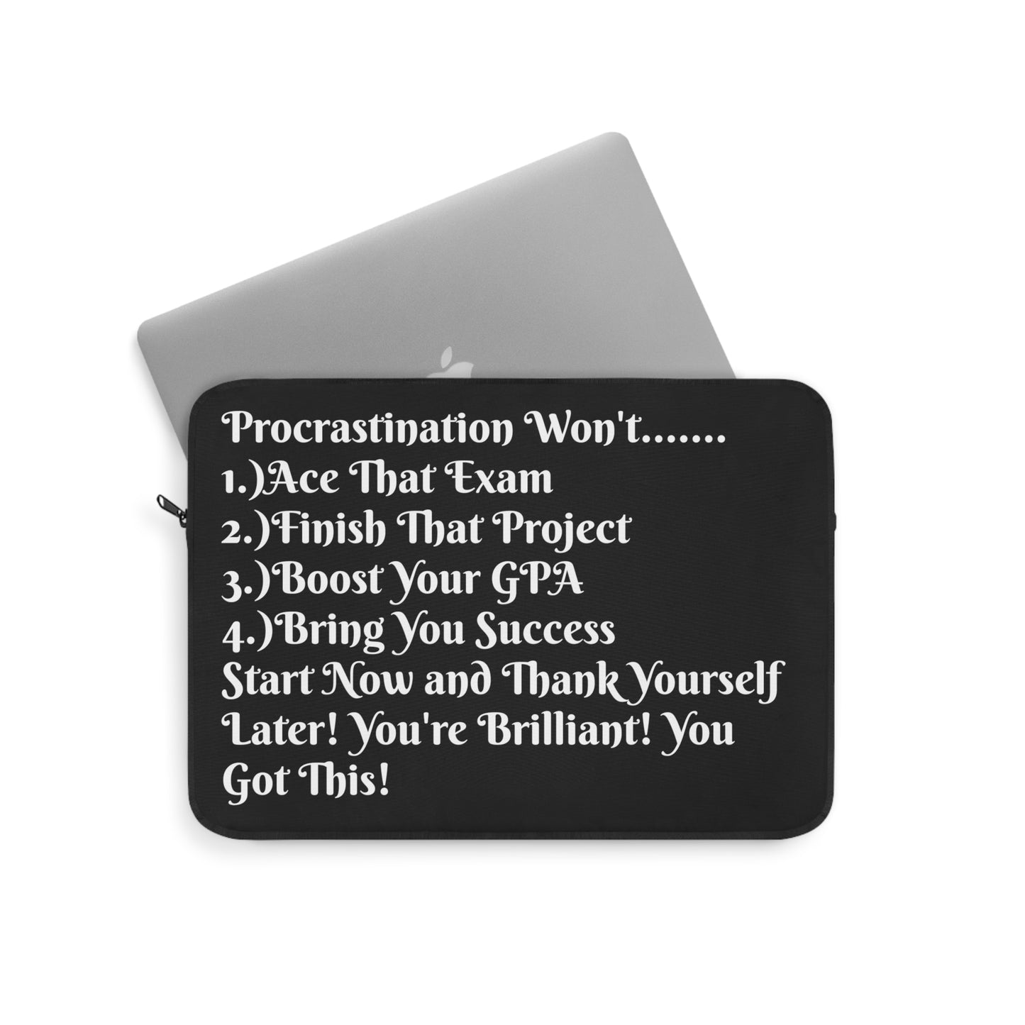 Don't Procrastinate Laptop Sleeve #inspirational #motivational #collegestudent #trending